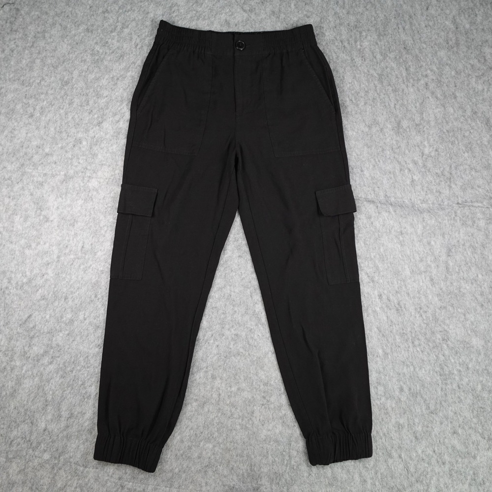 Sanctuary Pants Women 28 Black Cargo Jogger Utility Casual Pull On Comfort